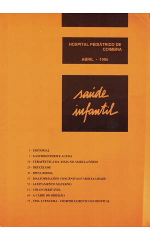 Saúde Infantil - Vol. 17 - N.º 1 - Abril de 1995