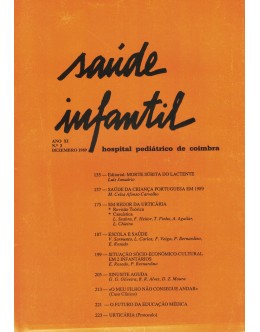 Saúde Infantil - Ano XI - N.º 3 - Dezembro de 1989