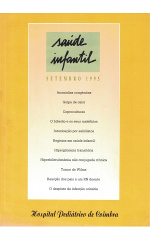 Saúde Infantil - Vol. 18 - N.º 2 - Setembro de 1995