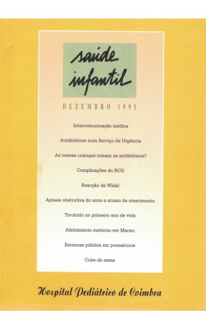 Saúde Infantil - Vol. 17 - N.º 3 - Dezembro de 1995
