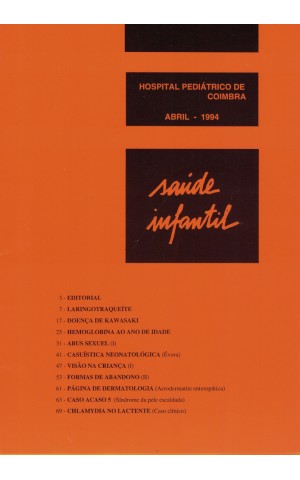 Saúde Infantil - Vol. 16 - N.º 1 - Abril de 1994