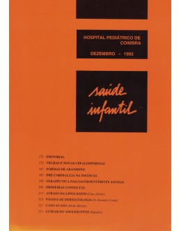 Saúde Infantil - Vol. 15 - N.º 3 - Dezembro de 1993