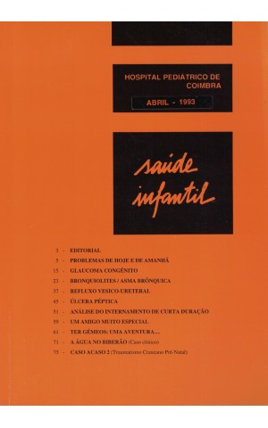 Saúde Infantil - Vol. 15 - N.º 1 - Abril de 1993