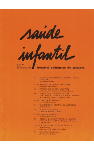 Saúde Infantil - Ano XII - N.º 3 - Dezembro de 1990