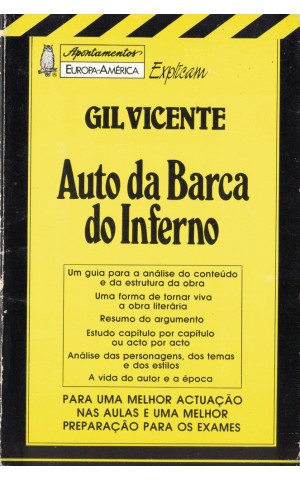 Auto da Barca do Inferno, de Gil Vicente | de Maria José Gonçalves e António Eusébio