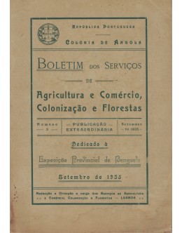 Boletim dos Serviços de Agricultura e Comércio, Colonização e Florestas - N.º 3 - Setembro de 1935