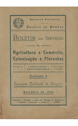 Boletim dos Serviços de Agricultura e Comércio, Colonização e Florestas - N.º 3 - Setembro de 1935