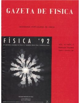 Gazeta de Física - Vol. 14, Fasc. 4 - Outubro a Dezembro de 1991