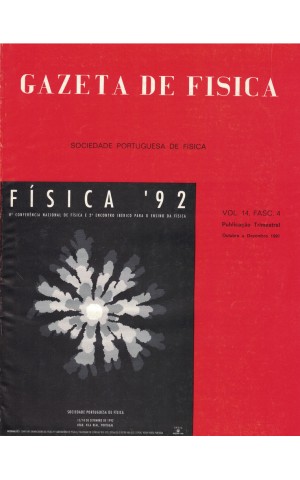 Gazeta de Física - Vol. 14, Fasc. 4 - Outubro a Dezembro de 1991