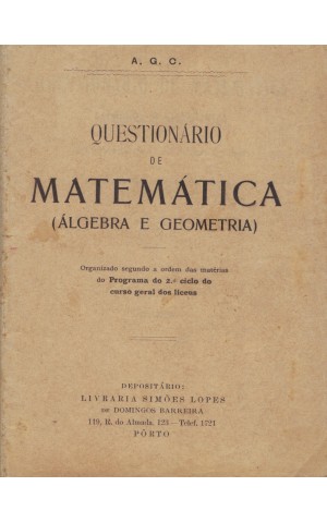 Questionário de Matemática | de A. G. C.