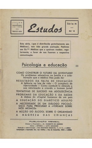 Estudos - Série M - N.º 14 - Dezembro de 1965