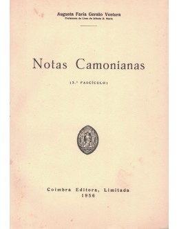 Notas Camonianas (2.º Fascículo) | de Augusta Faria Gersão Ventura
