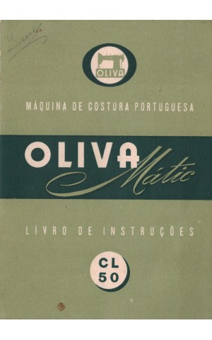 Máquina de Costura Portuguesa OlivaMátic CL 50 - Livro de Instruções