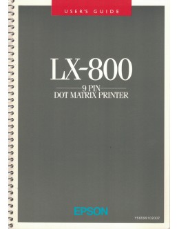 LX-800 - 9 Pin Dot Matrix Printer: User's Guide