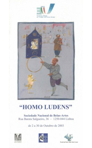 Folheto - Exposição "Homo Ludens" de Antonio Possenti