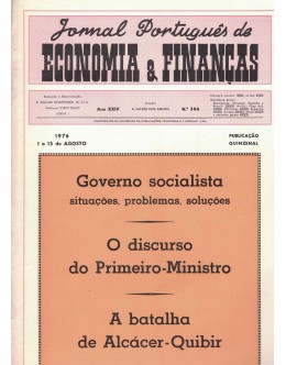 Jornal Português de Economia e Finanças - Ano XXIV - N.º 364 - 1 a 15 de Agosto de 1976