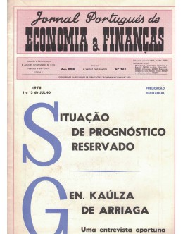 Jornal Português de Economia e Finanças - Ano XXIII - N.º 362 - 1 a 15 de Julho de 1976