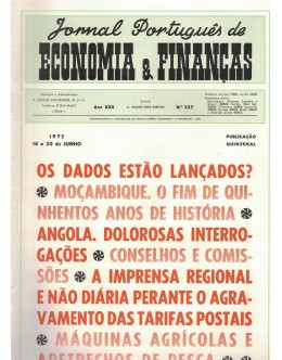 Jornal Português de Economia e Finanças - Ano XXII - N.º 337 - 16 a 30 de Junho de 1975