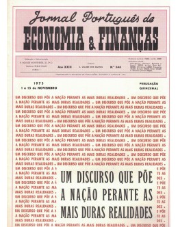 Jornal Português de Economia e Finanças - Ano XXIII - N.º 346 - 1 a 15 de Novembro de 1975