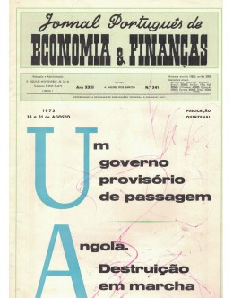 Jornal Português de Economia e Finanças - Ano XXIII - N.º 341 - 16 a 31 de Agosto de 1975