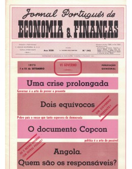 Jornal Português de Economia e Finanças - Ano XXIII - N.º 342 - 1 a 15 de Setembro de 1975