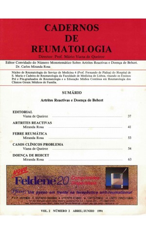 Cadernos de Reumatologia - Vol. 2 - N.º 2 - Abril/Junho 1991