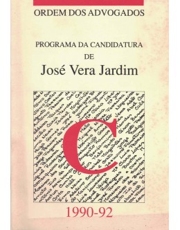 Programa da Candidatura de José Vera Jardim 1990-92