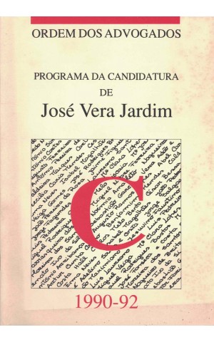 Programa da Candidatura de José Vera Jardim 1990-92