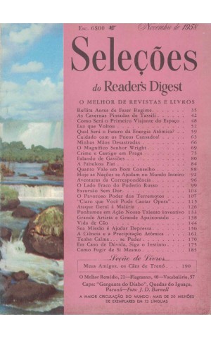 Seleções do Reader's Digest - Tomo XXXIV - N.º 202 - Novembro de 1958