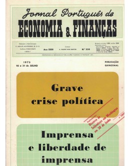 Jornal Português de Economia e Finanças - Ano XXIII - N.º 339 - 16 a 31 de Julho de 1975