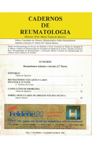 Cadernos de Reumatologia - Vol. 3 - N.º 1 - Janeiro/Março 1992