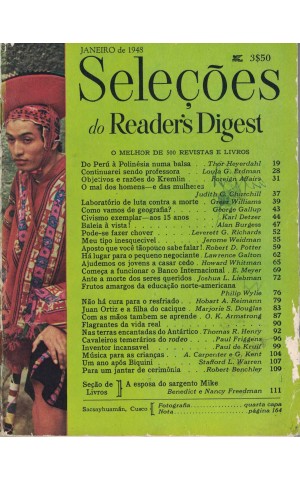 Seleções do Reader's Digest - Tomo XIII - N.º 72 - Janeiro de 1948
