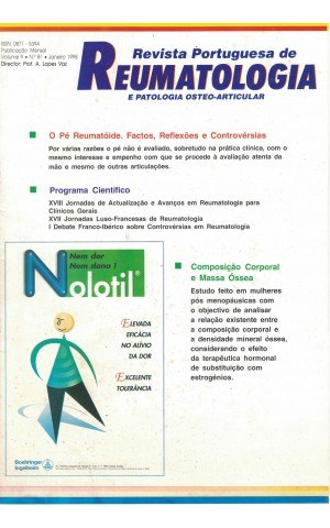Revista Portuguesa de Reumatologia e Patologia Osteo-Articular - Volume 9 - N.º 81 - Janeiro 1998