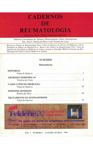 Cadernos de Reumatologia - Vol. 1 - N.º 1 - Janeiro/Março 1990