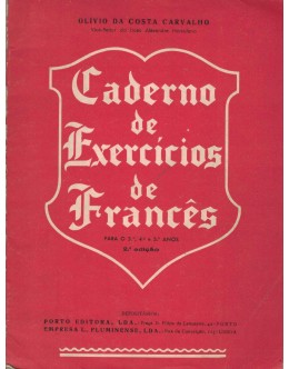 Caderno de Exercícios de Francês | de Olívio da Costa Carvalho