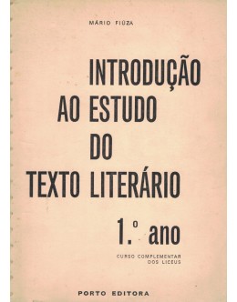 Introdução ao Estudo do Texto Literário - 1.º Ano | de Mário Fiuza