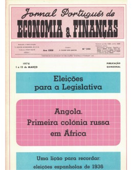 Jornal Português de Economia e Finanças - Ano XXIII - N.º 354 - 1 a 15 de Março de 1976