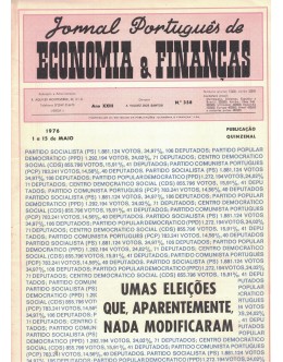 Jornal Português de Economia e Finanças - Ano XXIII - N.º 358 - 1 a 15 de Maio de 1976