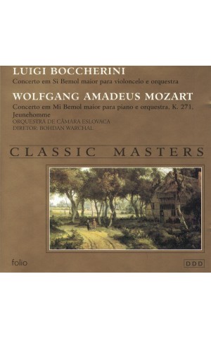 Luigi Boccherini / Wolfgang Amadeus Mozart | Concerto em Si Bemol maior para violoncelo e orquestra - Concerto em Mi Bemol maior para piano e orquestra, K. 271, Jeunehomme [CD]
