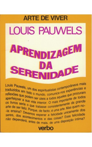 Aprendizagem da Serenidade | de Louis Pauwels