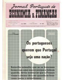 Jornal Português de Economia e Finanças - Ano XXIV - N.º 366 - 1 a 15 de Setembro de 1976