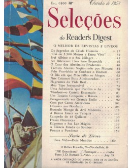 Seleções do Reader's Digest - Tomo XXXIV - N.º 201 - Outubro de 1958