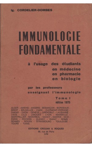 Immunologie Fondamentale - Tome I | de Vários Autores