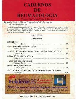 Cadernos de Reumatologia - Vol. 2 - N.º 3 - Julho/Setembro 1991