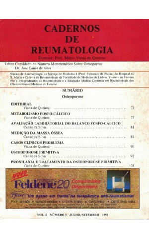 Cadernos de Reumatologia - Vol. 2 - N.º 3 - Julho/Setembro 1991