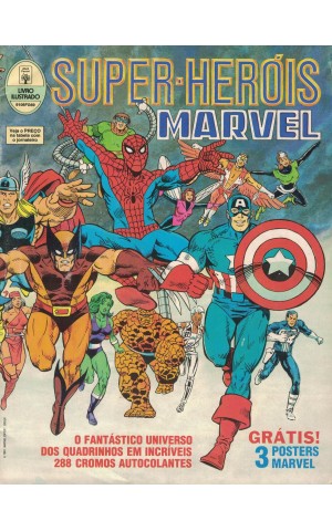 Caderneta Super-Heróis Marvel + 18 Cromos