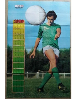 Poster Gigante: Michel Platini 1980 / Lille O.S.C. - R.C. Lens - U.S. Valenciennes