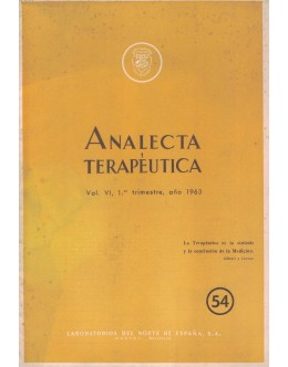 Analecta Terapéutica - N.º 54 - Vol. VI - 1.er trimestre, año 1963