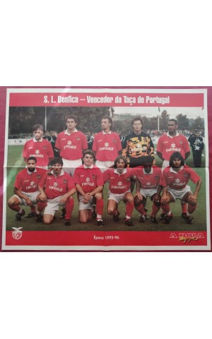 Poster Gigante: S. L. Benfica - Vencedor da Taça de Portugal Época 95-96 / F. C. Porto - Campeão Nacional Época 95-96