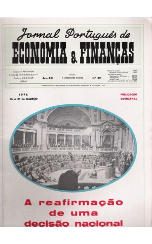 Jornal Português de Economia e Finanças - Ano XXI - N.º 311 - 16 a 31 de Março de 1974